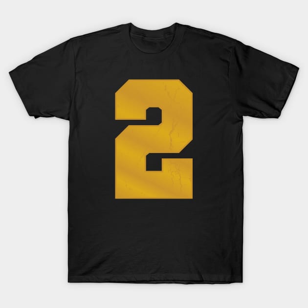 2 || Sportswear \ Number | Gold T-Shirt by Aloenalone